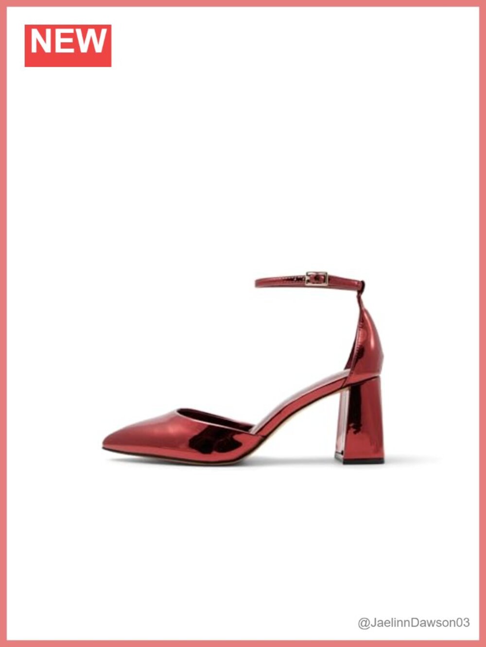 ALDO Jan Ankle-Strap Block Heeled Pump Party Wedding Pointed Toe Cushioned